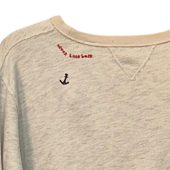 Scotch & Soda Pullover Crew Neck Sweatshirt Marine Nautical Medium Americana USA - Picture 4 of 7